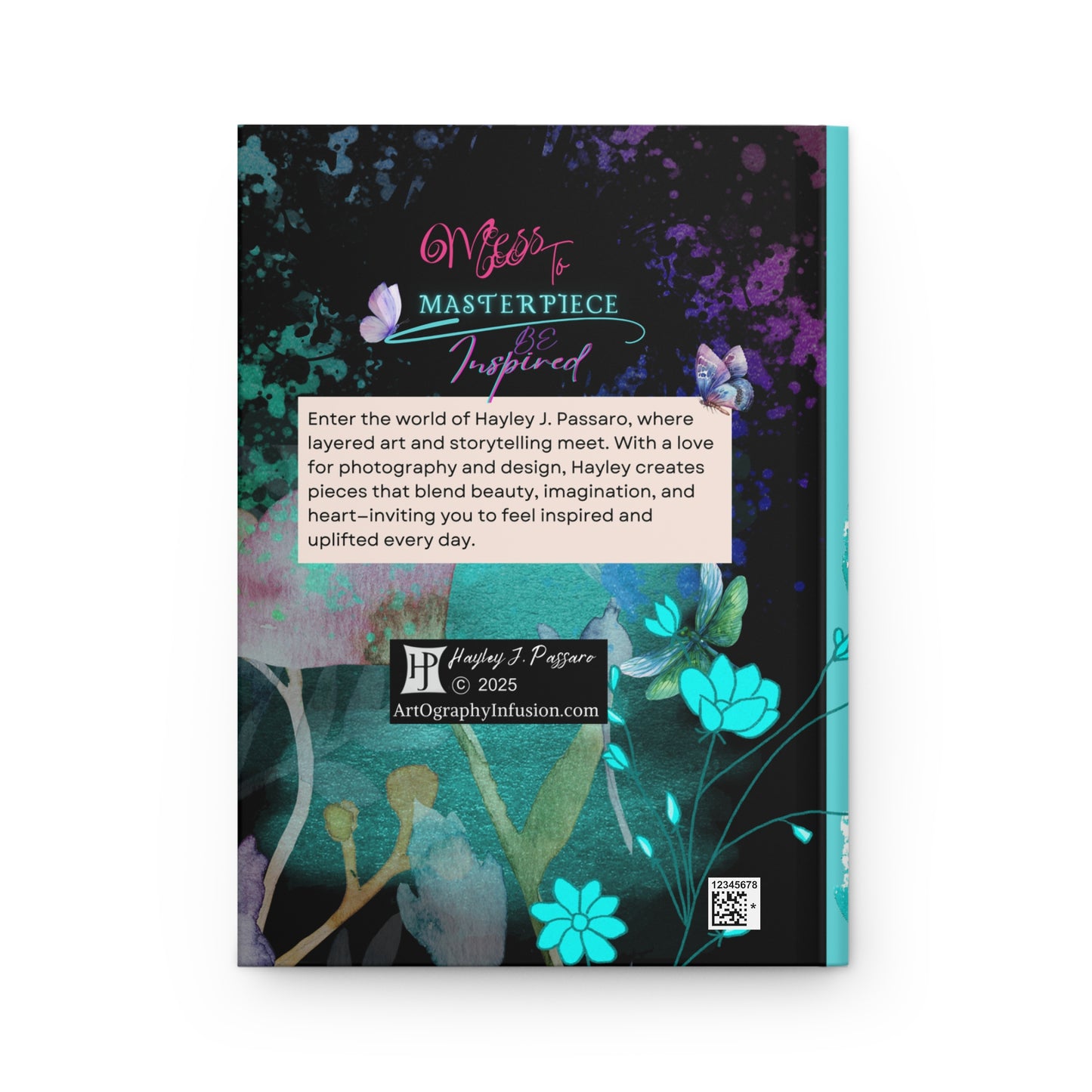 Mess to Masterpiece Floral Butterfly Hardcover Journal - Premium Transformation Journal for Personal Growth