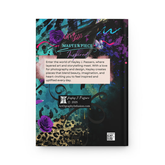 Abstract Butterfly Dreams Hardcover Journal - Vibrant Paint Splash Art Journal for Creative Expression
