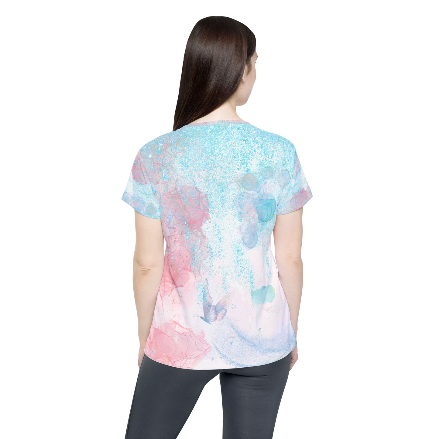 Soft Pastel Watercolor Women's Sports Jersey - Abstract Art Athletic Wear & Dreamy Workout Top