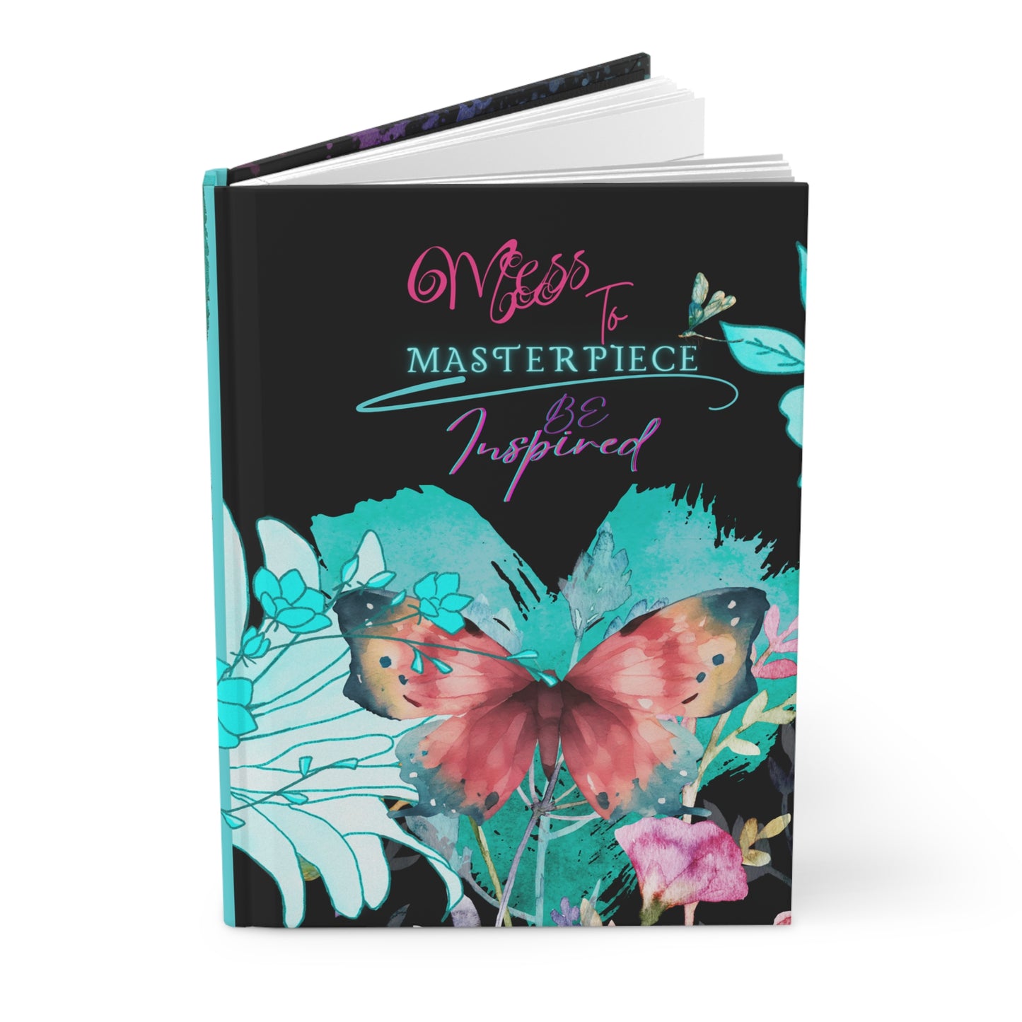 Mess to Masterpiece Floral Butterfly Hardcover Journal - Premium Transformation Journal for Personal Growth