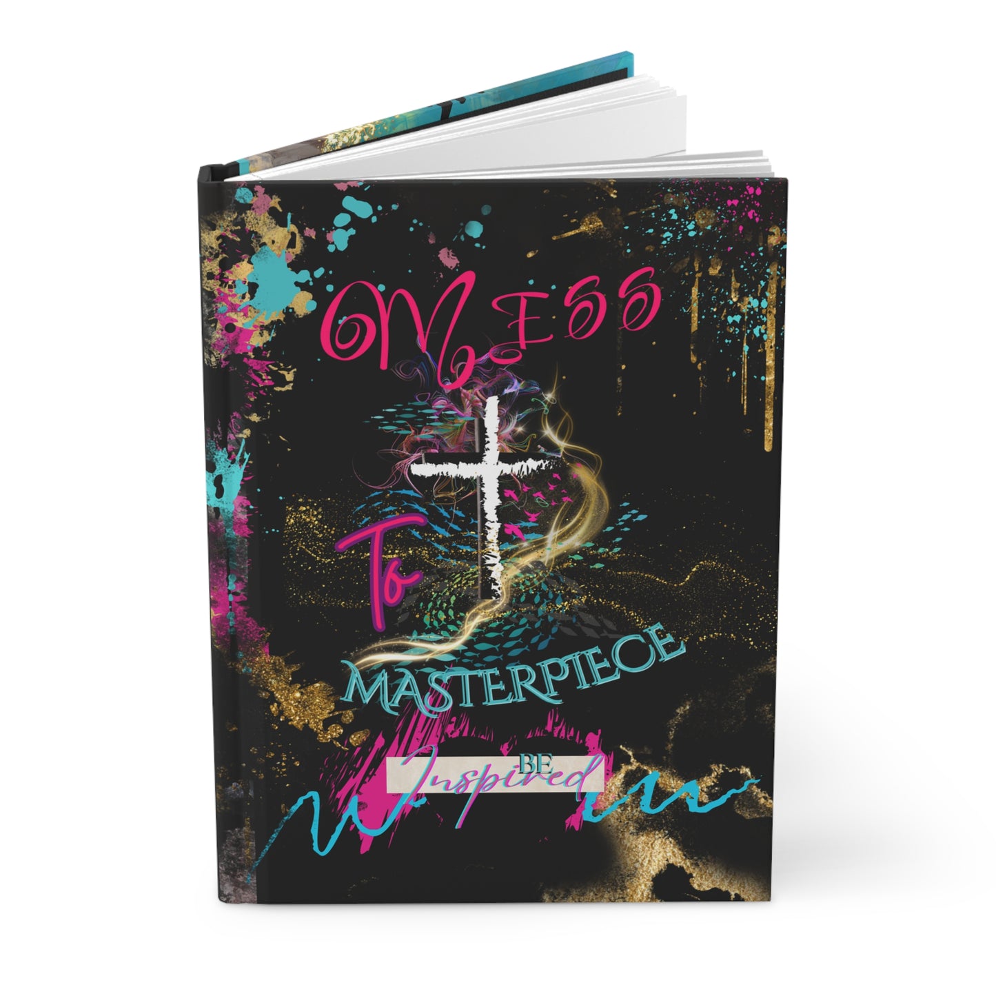 Mess to Masterpiece Faith Cross Hardcover Journal - Christian Transformation & Spiritual Growth Journal