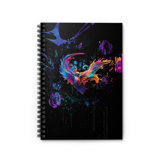 Phoenix Hummingbird Spiral Notebook - Cosmic Art Design for Creative Souls
