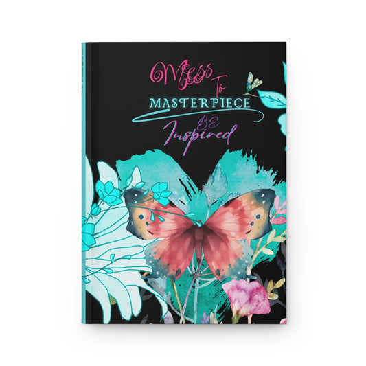Mess to Masterpiece Floral Butterfly Hardcover Journal - Premium Transformation Journal for Personal Growth