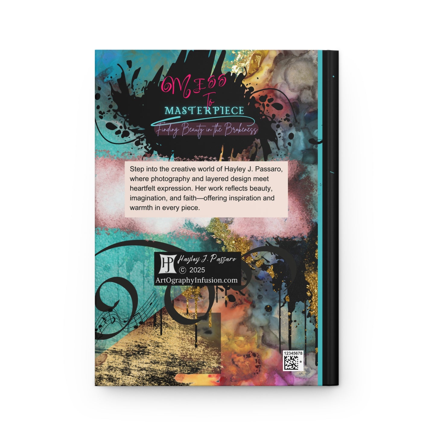 Mess to Masterpiece Faith Cross Hardcover Journal - Christian Transformation & Spiritual Growth Journal