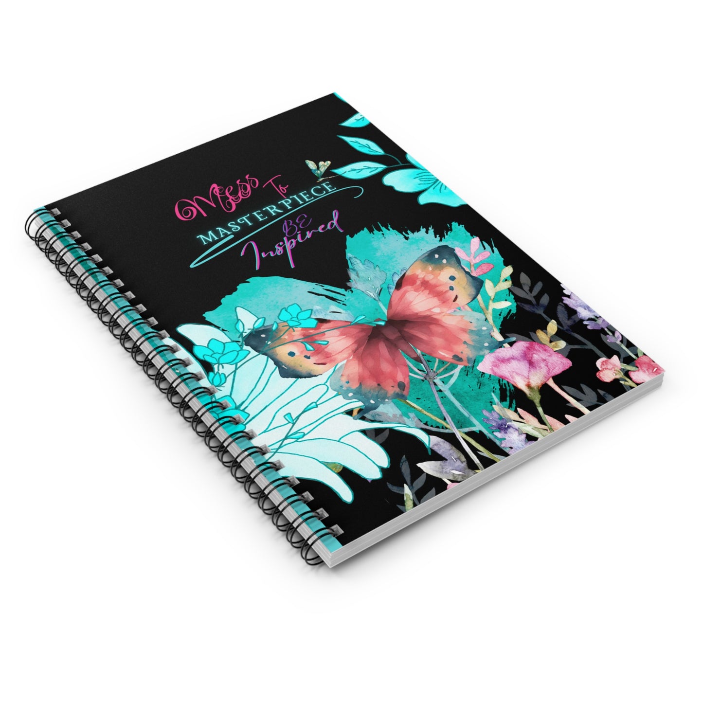 Mess to Masterpiece Inspired Butterfly Spiral Notebook - Transformation Journal for Creative Souls