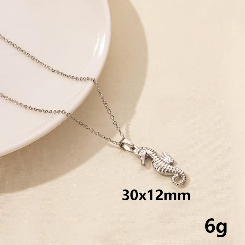 Punk Shark Charm Necklace Ocean Animal Pendants Necklaces for Women Men Best Gift Chain Neck Decotraion Choker Steampunk Jewelry