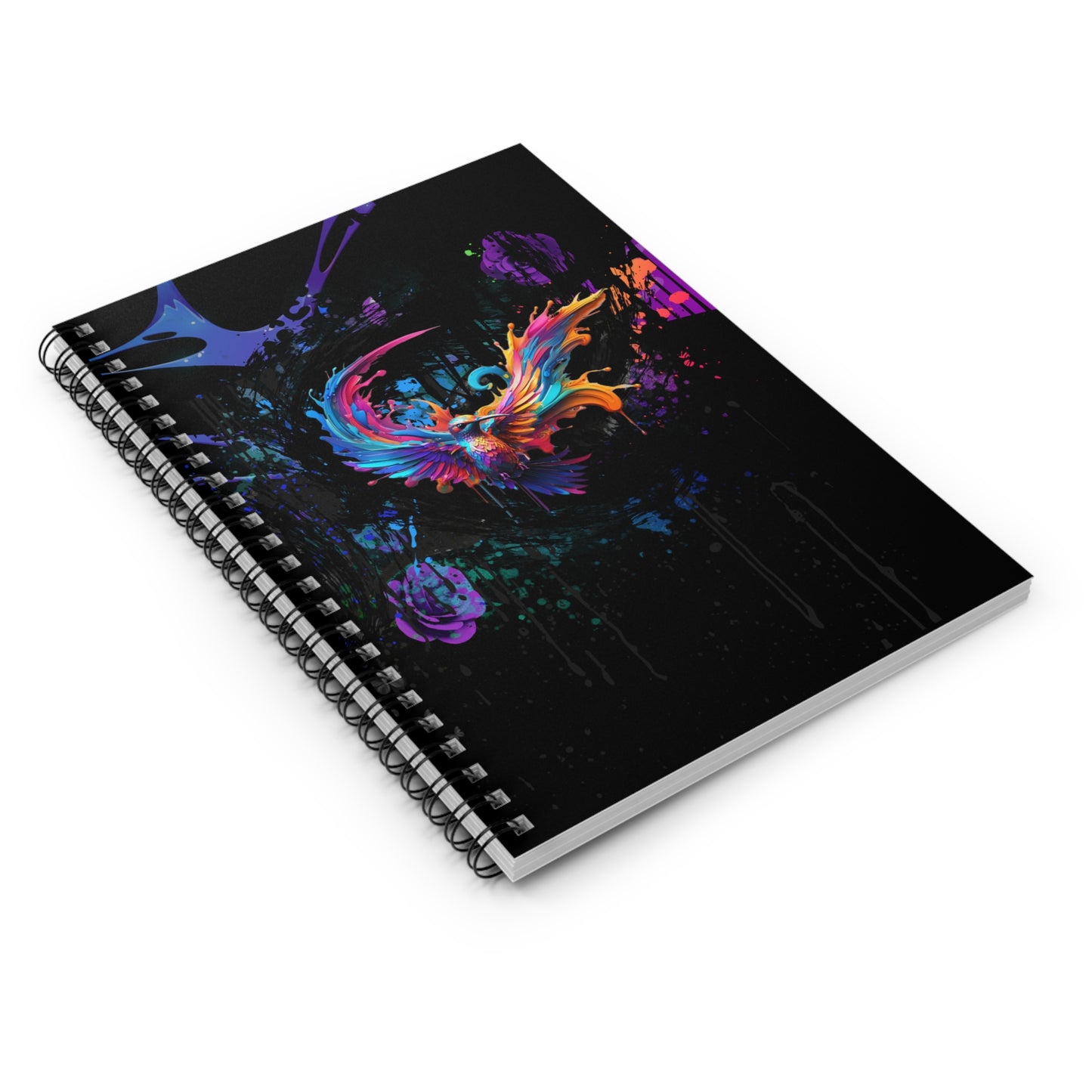 Phoenix Hummingbird Spiral Notebook - Cosmic Art Design for Creative Souls