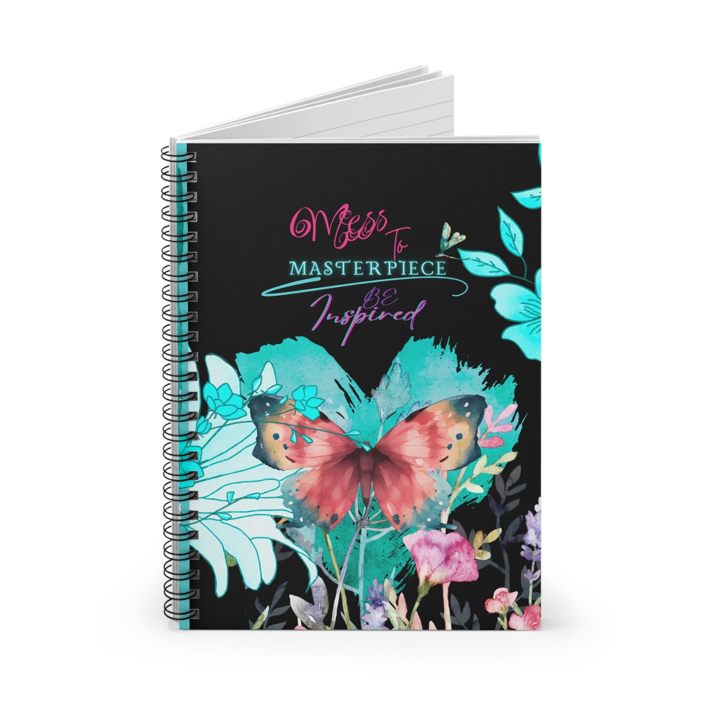 Mess to Masterpiece Inspired Butterfly Spiral Notebook - Transformation Journal for Creative Souls